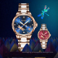 Top marca moda feminina relógios de pulso mecânicos pulseira de cerâmica de aço inoxidável de luxo estilo coreano Crazy Automatic Reloj reloj
